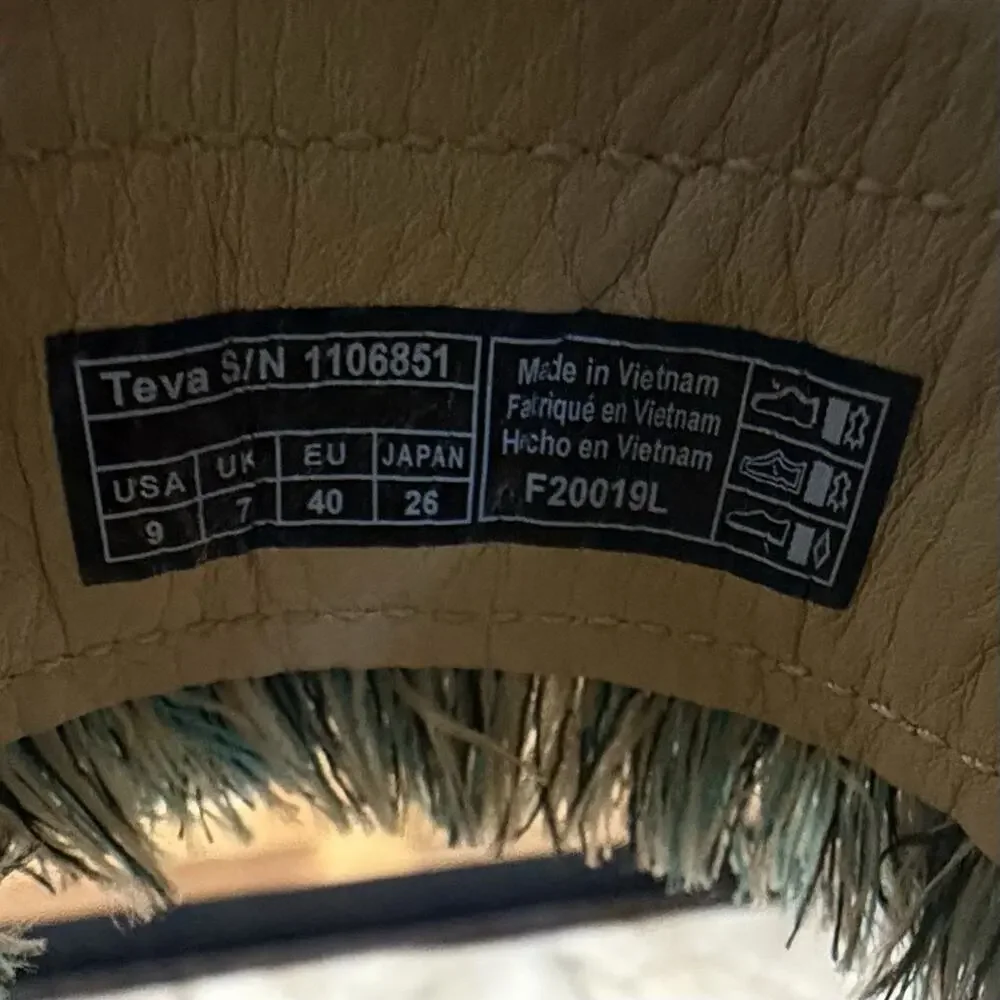 Teva Flatform Ceres Platform Sandals in Double Double Diamond size 9 Boho Aztec - Picture 15 of 15